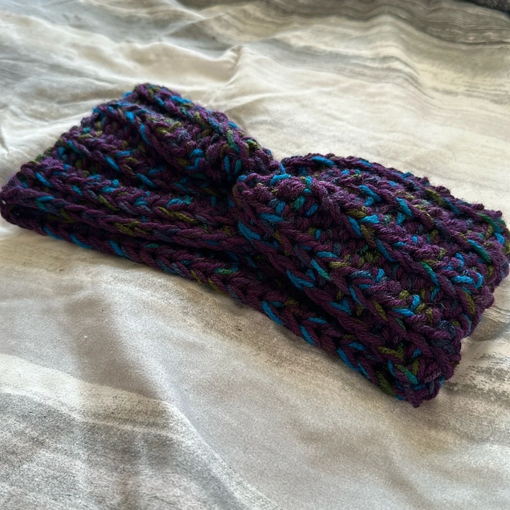 Crochet Twist Ribbed Headband ear warmer, Chunky, Holiday gift